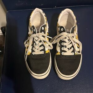 Like new VANS Kids Black and Yellow Sneakers